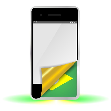 smartphone or cellphone, local content, brazilの写真素材