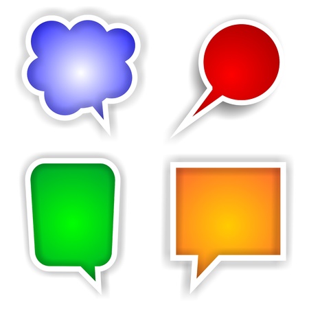 colorful speech bubblesの写真素材