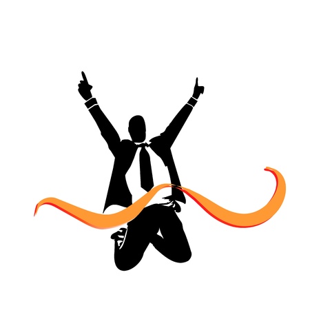 BUSINESS WINNER finishing lineの写真素材