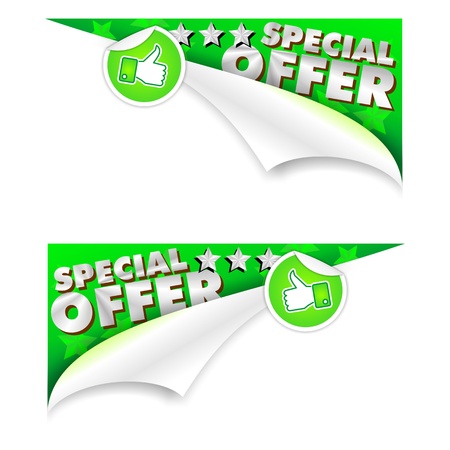 SPECIAL OFFER - green corner warp - left and rightの写真素材