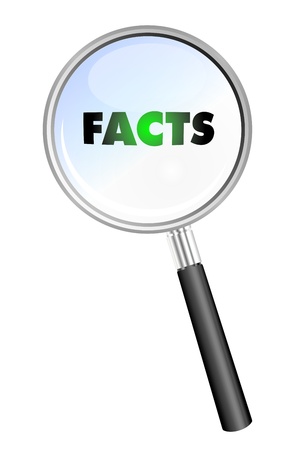 FACTS magnifying glassの写真素材