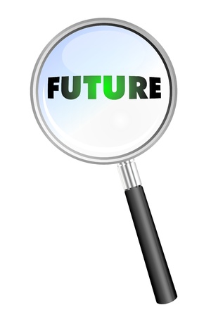 FUTURE magnifying glassの写真素材