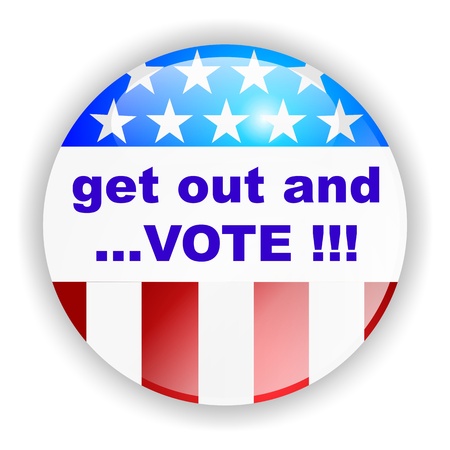 get out and VOTE, badgeの写真素材