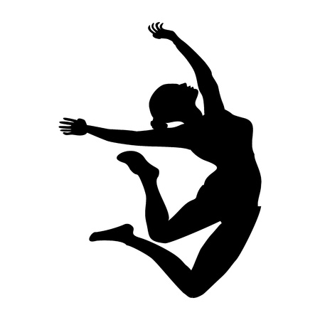 GIRL JUMPINGの写真素材