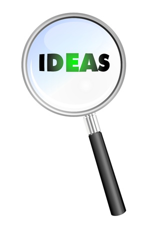 IDEAS magnifying glassの写真素材