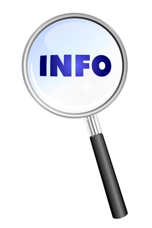 INFO magnifying glassの写真素材