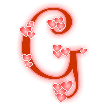 Love Letter, alphabet Gの写真素材
