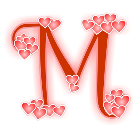 Love Letter, alphabet Mの写真素材
