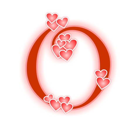 Love Letter, alphabet Oの写真素材