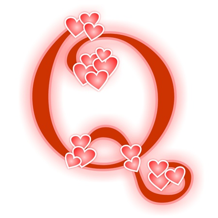 Love Letter, alphabet Qの写真素材