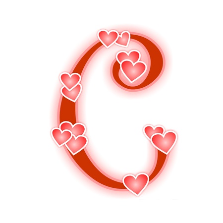 Love Letter, alphabet Cの写真素材