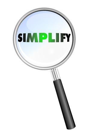 SIMPLIFY magnifying glassの写真素材