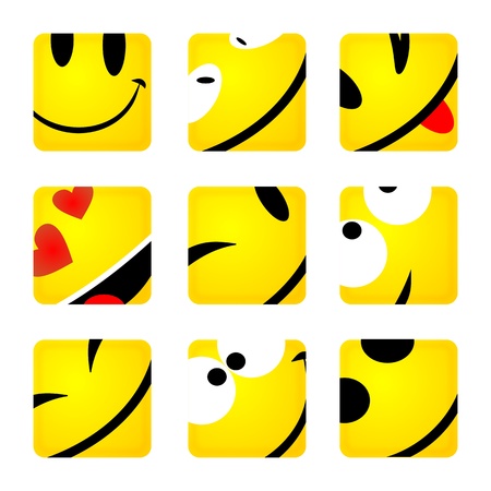 crazy smiley buttonsの写真素材