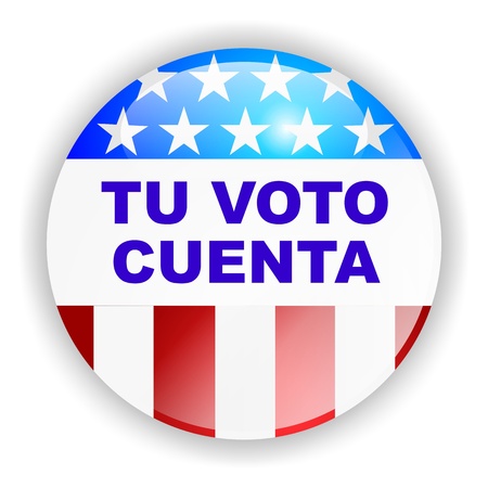 TU VOTO CUENTA - vote badge, latin の写真素材