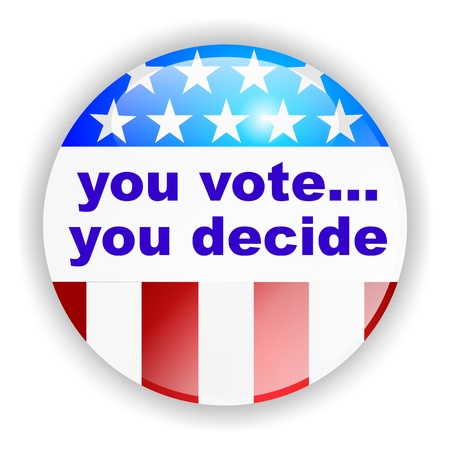 vote badge, you vote, you decideの写真素材
