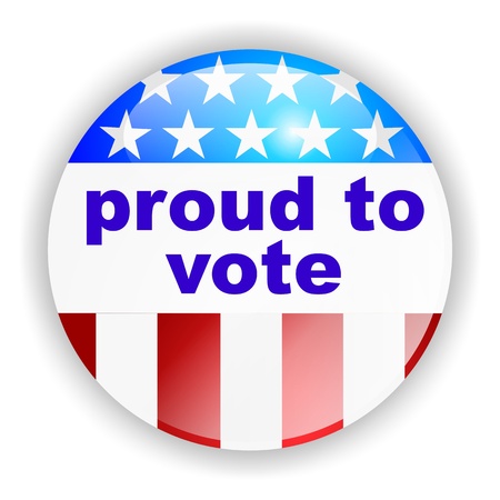 vote badge, proud to voteの写真素材