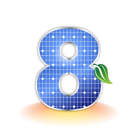 solar panels texture, number 8 icon or symbolの写真素材