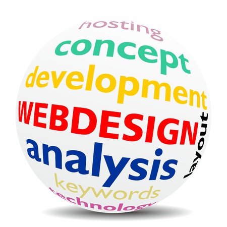 WEBDESIGN - word cloud as colored word sphere - NEW TOP TREND のイラスト素材