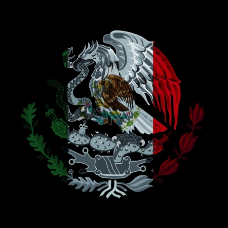 MEXICO COAT OF ARMSのイラスト素材