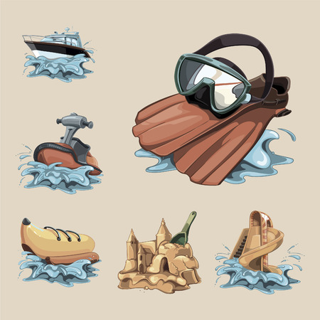 Water Games. The Big Icon setのイラスト素材