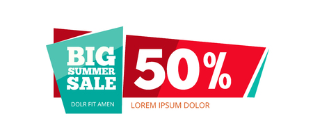 vector label for advertizing. Emblem for big summer sales. Pictures isolate on light backgroundのイラスト素材