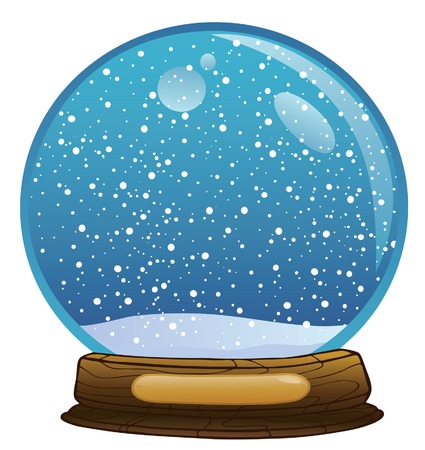 New Year's area with a falling snowのイラスト素材