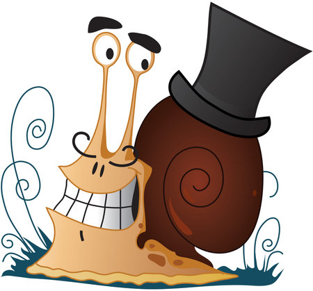 Mollusk in the black cylinderのイラスト素材