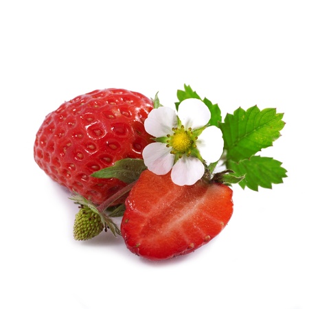 Appetizing strawberry  Isolated on a white background の写真素材