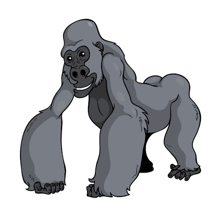 Funny Gorilla Cartoon のイラスト素材