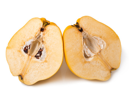 quince isolated on white background の写真素材