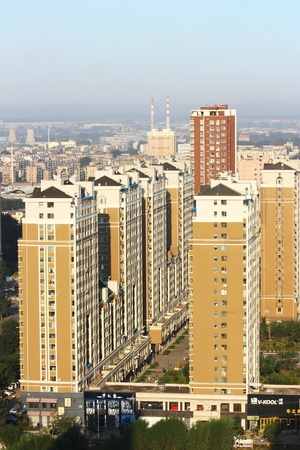 many buildings at the skylineのeditorial素材