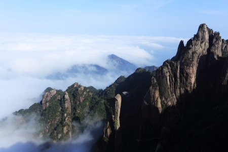 landscape of mountains of chinaの写真素材