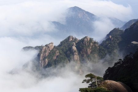 landscape of mountains of chinaの写真素材