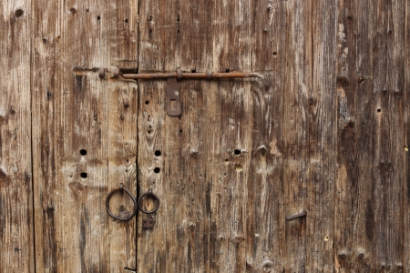 old wood door  with lockの写真素材