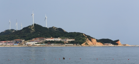 landscape of Wind power generation の写真素材
