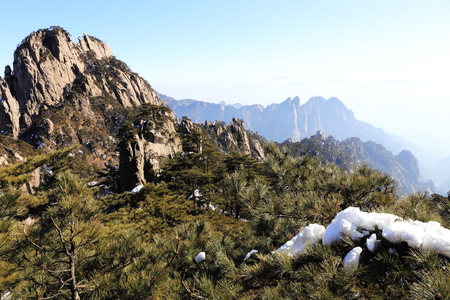 landscape of mountains of chinaの写真素材
