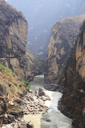 river in the canyon of Chinaの写真素材