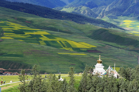 landcape of mountain in summer,Chineseの写真素材
