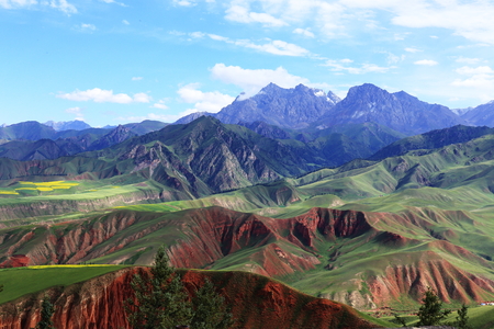 landcape of mountain in summer,Chineseの写真素材