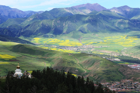 landcape of mountain in summer,Chineseの写真素材