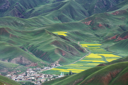 landcape of mountain in summer,Chineseの写真素材