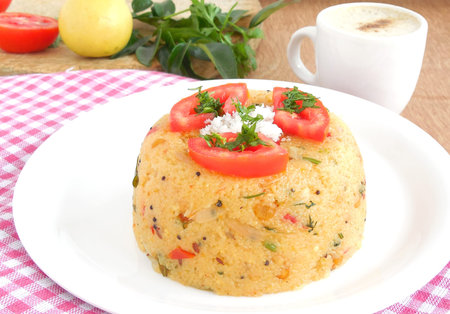 Khara bath, an Indian dish, typically prepared for breakfast,  made from semolina.