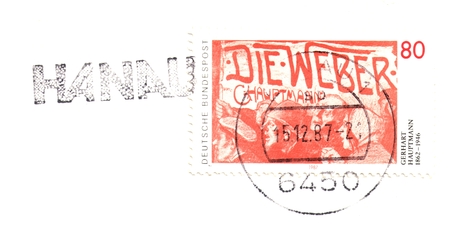 Old german stamp of 1987のeditorial素材