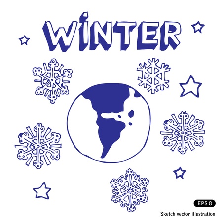   Winter Earth. のイラスト素材