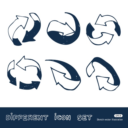   Arrows web icons set. のイラスト素材