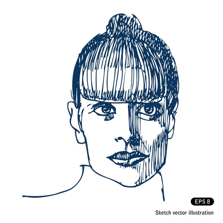   Portrait of beautiful woman のイラスト素材