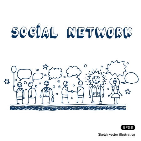   Social network. のイラスト素材