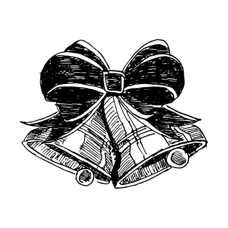 Christmas bells. Vector illustration isolated on white backgroundのイラスト素材