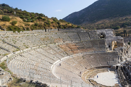 Ruins of the ancient Greek city Ephesusの写真素材
