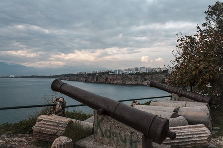 View of old town or Kaleici in Antalya のeditorial素材